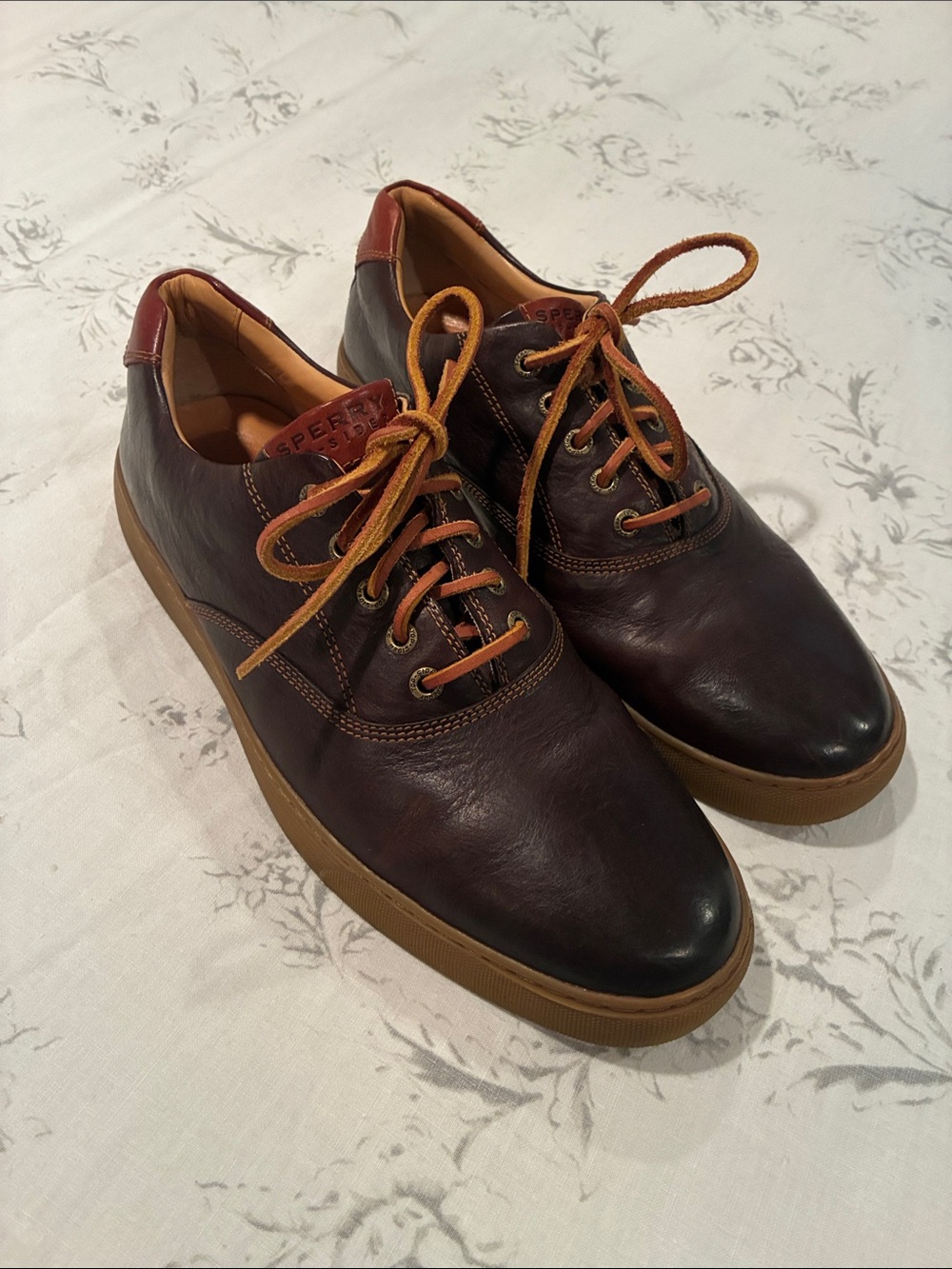 SPERRY GOLD CUP TOP SIDE BROWN LEATHER MENS 11.5M SHOES